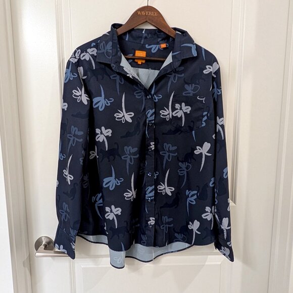Like New CON.STRUCT Cat Floral Long Sleeve Everyday Shirt, size XL - Picture 3 of 12
